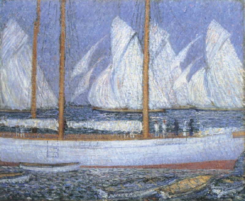 Philip Wilson Steer A Procession of Yachts oil painting image
